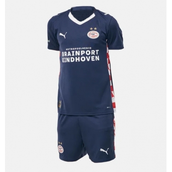 Billige Fotballdrakt PSV Eindhoven Replika Bortedraktsett Barn 2025-26 Kortermet (med bukser)